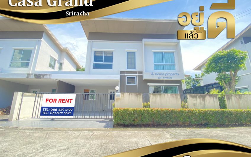 House for rent, 3 bedrooms, Casa Grand Village, Sriracha, Chonburi.