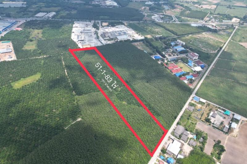 Land for sale in Ban Bueng, Nong Irun, behind the Smart Concrete Factory.