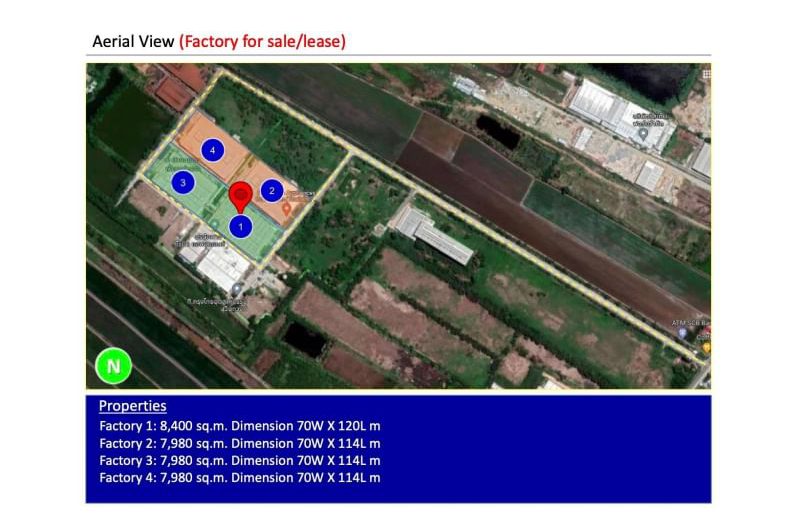 Land for sale and rent with Panasonic factory, Nam Daeng Zone, Chachoengsao.