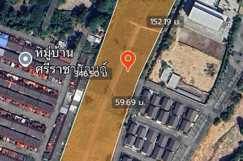 ขายที่ดินศรีราชา แปลงงาม ติดถนน3241 ใกล้สวนเสือศรีราชา ชลบุรี