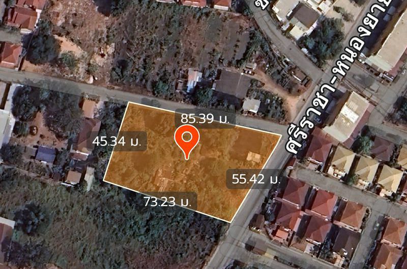 Land for sale in Sriracha District, high potential location, city center, community area