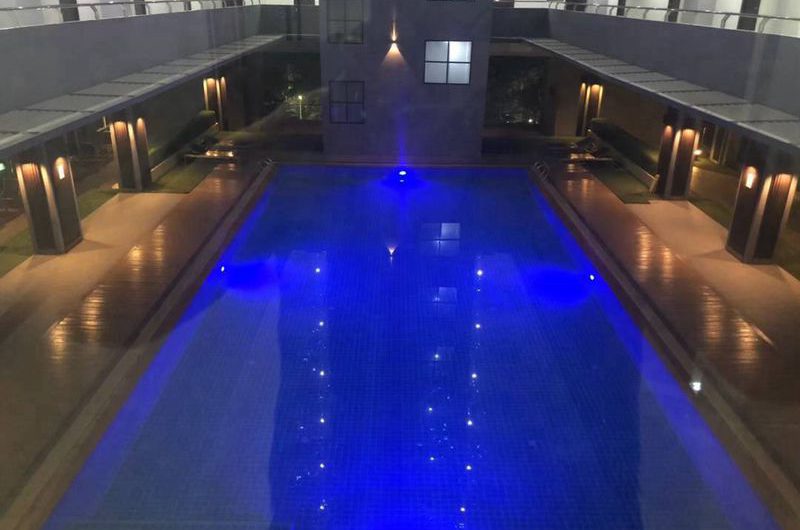 Ladda Condo for rent, great view, central location in Sriracha, beautiful room, fully furnished, affordable price.