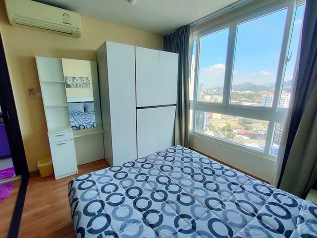Ladda Condo for rent, great view, central location in Sriracha, beautiful room, fully furnished, affordable price.