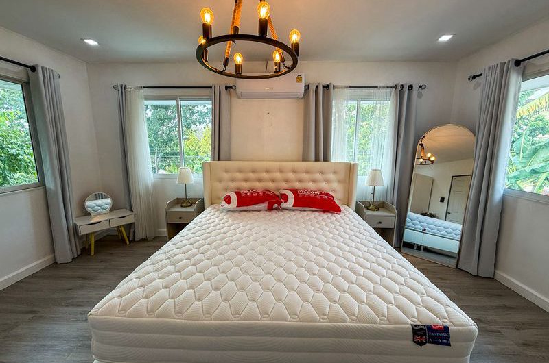 Twin house for sale in Chonburi, Baan Suan Bang Phra project, Sriracha. Fully furnished and move in Ready.