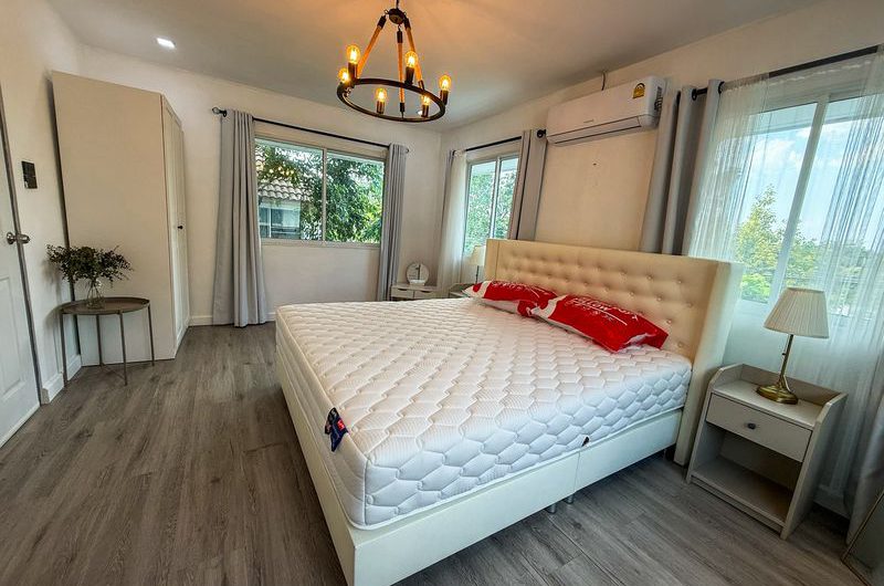 Twin house for sale in Chonburi, Baan Suan Bang Phra project, Sriracha. Fully furnished and move in Ready.