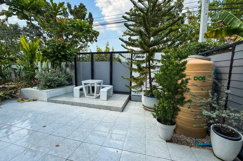 Twin house for sale in Chonburi, Baan Suan Bang Phra project, Sriracha. Fully furnished and move in Ready.